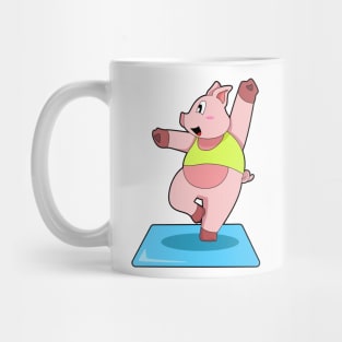 Pig at Yoga Fitness Mug